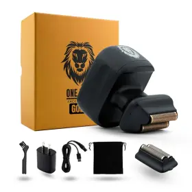 Skull Shaver 850037077205 One Lion Gold Pro Face For Men - Electric With Stepped Twin Foi