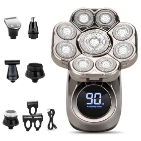 9dt-02 Softula 9d Head Shavers For Bald Men Electric Shaver 6 In 1 Mens Grooming Kit