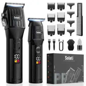 Jy-d022 Solati Professional Hair Clippers Kit For Family Cordless Trimmers With Led Display