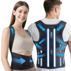 Bbg-1001 Soloever Posture Corrector For Women And Men Upgraded Support Breathable Mesh Adjus