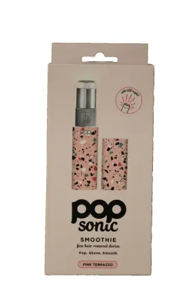 Sonic 819573024340 Pop Pink Terrazzo With Led Light Smoothie Fine Hair Removal Fast Shipping