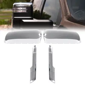 Jl00647 Sportuli Chrome Towing Top Side Clip-on Mirror Covers Replace For 2020 2021 2022 2023