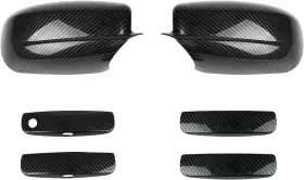 L4721 Sportuli Carbon Fiber Side Mirror Caps Door Handle Covers