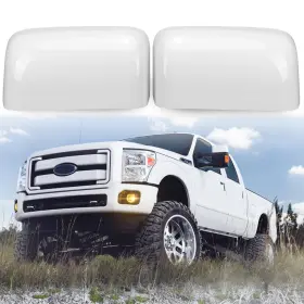 Ypf851w Sportuli White Top Half Mirror Caps Cover Trim Directly Replace 5x10x4 Inches