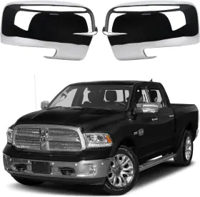 Ypl742 Sportuli Chrome Side Mirror Covers Caps Compatible With 2009-2018 Chrome-with Cut-outs