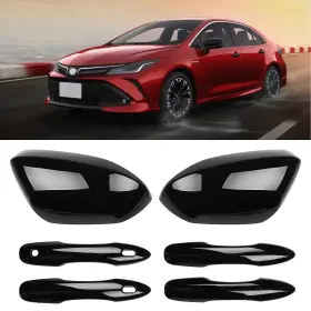 Zfj0080 Sportuli Black Side Mirror Covers And Handle Caps Replace For 2020 2021 2022