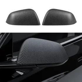 Starytbl 797999204938 2pcs Abs Side Mirror Covers For Model Y Matte Carbon Fiber Pattern