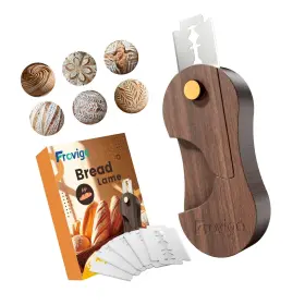 Frobl01 Strendier Bread Lame Scoring Tool For Sourdough With 5 Retractable Razor Blades Profe