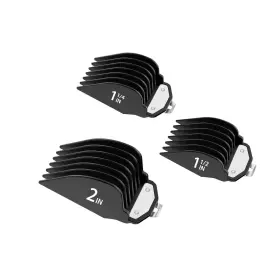 Yy-us-gs-0024-bk Strendier Clipper Guards For Wahl Hair Attachments Set 10 12 16 With Metal Cli