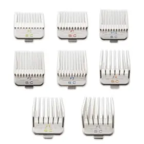 Stylecraft 810069130477 Barber Hairstylist Dub Universal Double Magnetic Clipper Guards White