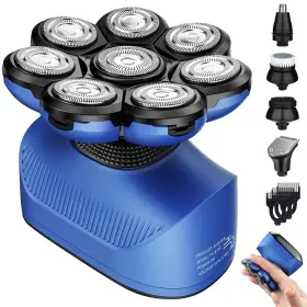 8730-blue Supecaty Electric Head Shaver 8d Bald For Men Cordless Rechargeable Rotar