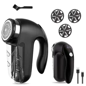 Super Lint 741365408994 Electric Fabric Shaver With Led Display 2-speeds Remover Rechargeable