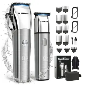 Hc246 Suprent Low Noise Hair Clippers For Men Easy-clean Waterproof Cordl