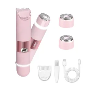 So01 Suproamgo Bikini Trimmer For Women Glow Aura Womens Shaver Quiet Dual Head Waterproof C
