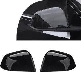 20250317001 Sxunacou Rearview Mirror Guard Cover For 2020-2024 Tesla Model Y Glossy Black