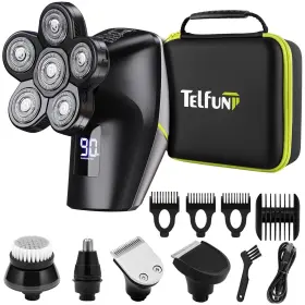 Lk-5803 Telfun 6d Head Shavers For Bald Men With Travel Case Anti-pinch Electric Raz