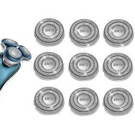 Sh-709ps Tgsbhio 9 Pack Sh70/71 Replacement Heads Blades Fit For Philips Norelco Series 7000