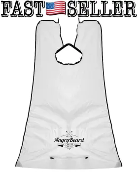 The Angry Beard 789470957532 Mens Easy Clean Apron Catcher Shave Cape Trimming Bib Grooming