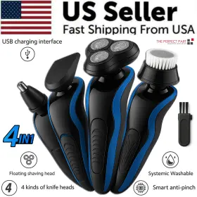 The Perfect Part 602835163440 4-in-1 Electric Shaver Razor Waterproof Cordless Rechargeable Head Beard Trimmer