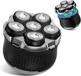 2216 Tiklean Electric Razor For Men Head Shaver Bald Grooming Kit Wet Dry Black