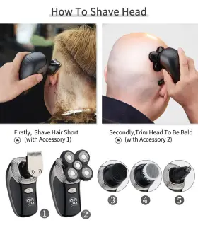 Mg7710 Tiklean Electric Razor For Men Head Shaver Bald Grooming Kit Wet Dry Rotary M #3