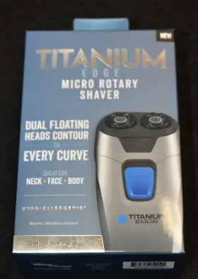 Titanium Edge 3825s New Micro Rotary Shaver 2 Heads Cordless Neck Face Body