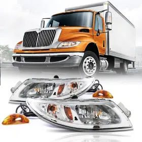 Ut-idu-0002-p Tlgyauto Pair Of Headlights Compatible With International Durastar 4100 4200 4300 4400