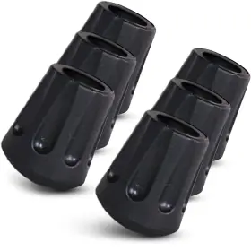 Trailbuddy 758093968492 Walking Stick Tips - Pack Of 6 Replacement Rubber Cane Fit Mo