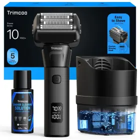 Zs-130203bk Trimcoo Electric Shaver For Men - 5-blade Foil Razor Kit Black