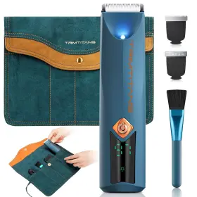 Tts-w029-bag Trimtitans Body Hair Trimmer For Men With Storage Bag 2-in-1 Groin And