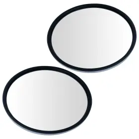 Mra08820 Trq 8.5 Inch Round Convex Mirror Pair Set Stainless Steel Heated Offset Stud