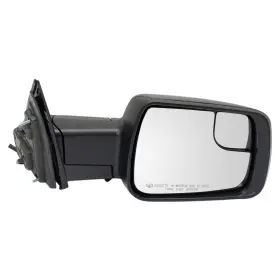Mra09830 Trq Passenger Side Right Mirror Manual Folding Heated Checkered Flag Black
