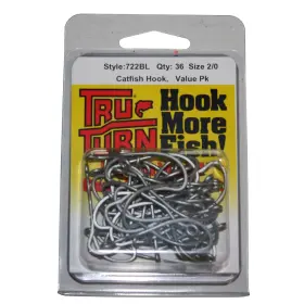 Hook-36 Tru Turn 722bl2/0 Tti Catfish Per Box 2/0 Silver