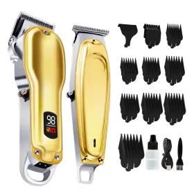 Tuanchuanrp 717206927566 Professional Hair Clippers For Men- Cutting Kit T-blade Trimmer Combo- C