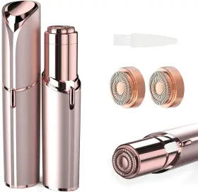 T2-2hg Tuokiy Women Facial Hair Removal Device Battery Operated With 2 1 Gold Heads
