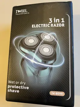 Iw-8099 Tweel Rechargeable Mens Electric Shaver - Blue Usb Charging Waterproof Wet/dry