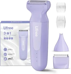 Amu-7116-q311 Ufree 3-in-1 Womens Bikini Trimmer With Ceramic Blades Ipx7 Waterproof