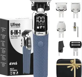 U-2256 Ufree 6-in-1 Beard Trimmer For Men Waterproof Ipx6 Electric Shaver Cordless U-2256 Ufree 6-in-1 Beard Trimmer For Men Waterproof Ipx6 Electric Shaver Cordless