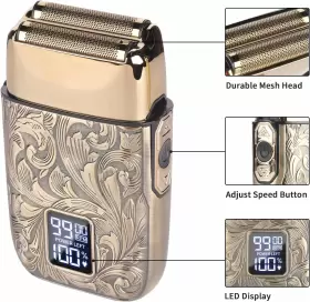 U-2618 Ufree Shaver Umodel Steampunk Metal Gold Colored Body - 3 Speeds #2