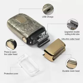 U-2618 Ufree Shaver Umodel Steampunk Metal Gold Colored Body - 3 Speeds #3