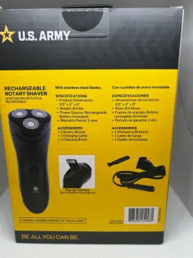 Us Army 783970254481 U.s. Official Licensed Rotary Rechargeable Electric Shaver Brand New #3