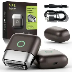 Tri-3 V N U Vnu Alloy Body Foil Shaver Mini Pocket For Travel Electric Razor