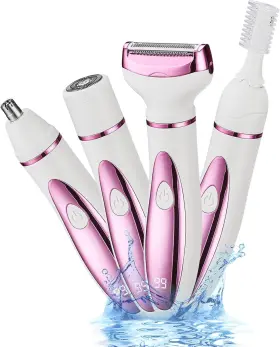 Rf-t8 Vacto 4 In 1 Electric Razors For Women Portable Shaver With Digital Led