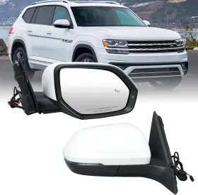 82063292 Vanlogy Right Passenger Side Mirror Compatible With White