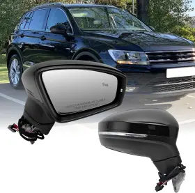 82063382 Vanlogy Right Passenger Electric Side Mirror Bright Black