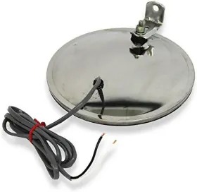 708457 Velvac 8.5 Inch Stainless Steel Heated Offset Mount Convex Mirror