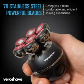 Vs-mdl02 Veroshave 7-blade Bald Head Shaver For Men Cordless Hair Rechargeab #3