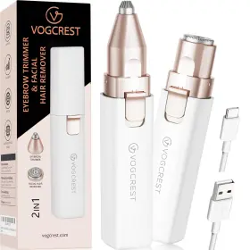 Vg-103 Vg Vogcrest Hair Trimmer 2 In 1 Facial Remover And Eyebrow For Women Vg-103 Vg Vogcrest Hair Trimmer 2 In 1 Facial Remover And Eyebrow For Women