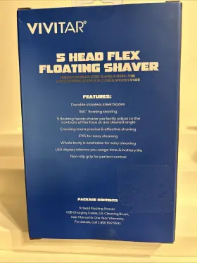 Vivitar 681066106631 Electric&rechargeable 5 Head Flex Floating Shaver Stainless Steel Blades #3