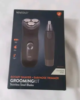 Pg-0204-org Vivitar Grooming Kit Rotary Shaver Ear/nose Trimmer Stainless Steel Blades Niob
